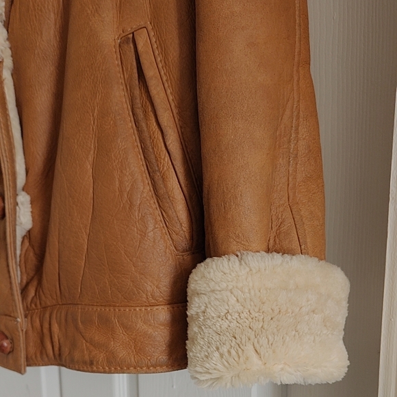 Andrew Marc Genuine Shearling Leather Jacket Coat - Picture 9 of 16